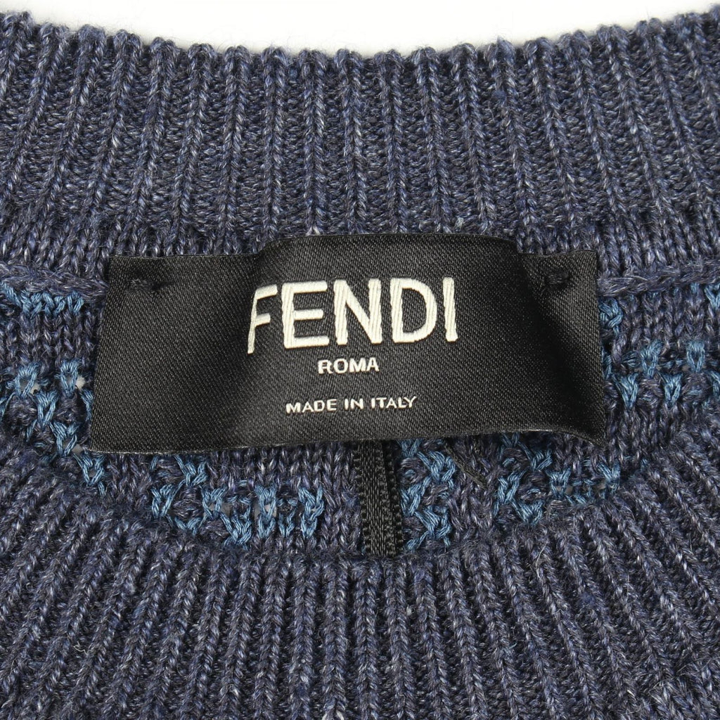 Fendi Knit Zucca Short Sleeve Fabric Sweater — view 3
