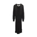Chanel Dress CC Logo Button Long Sleeve Silk — view 2