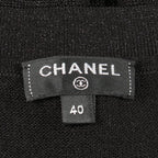 Chanel Dress CC Logo Button Long Sleeve Silk — view 3