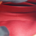 Celine C Charm Shoulder Bag Red Gold Leather — view 5