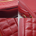 Celine C Charm Shoulder Bag Red Gold Leather — view 9