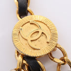 Chanel Belt CC Logo Chain Leather — view 2
