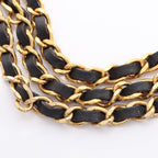 Chanel Belt CC Logo Chain Leather — view 5