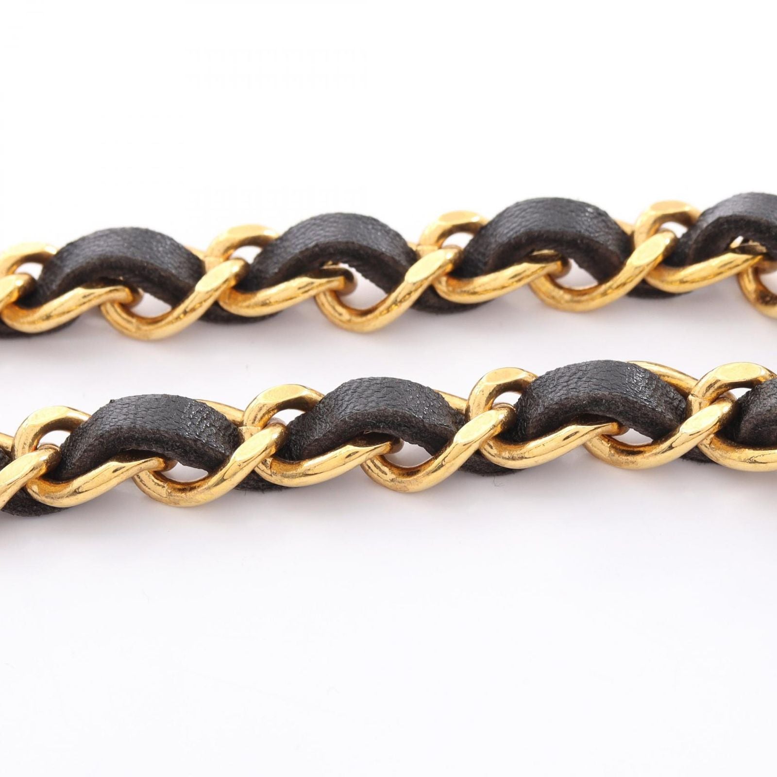 Chanel Belt CC Logo Chain Leather — view 6