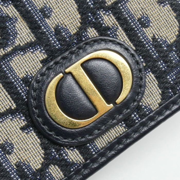 Dior 30 Montaigne Passport Case Beige Navy — view 8