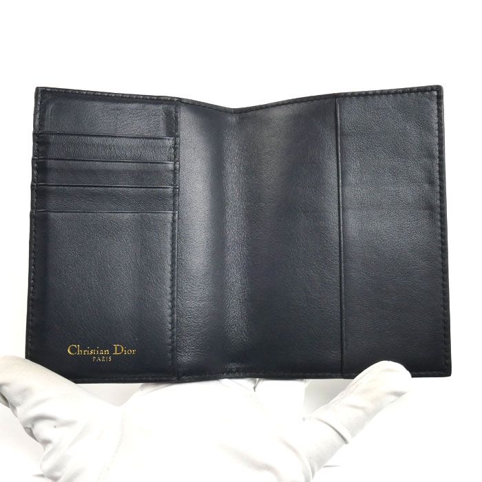 Dior 30 Montaigne Passport Case Beige Navy — view 5