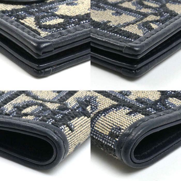 Dior 30 Montaigne Passport Case Beige Navy — view 7
