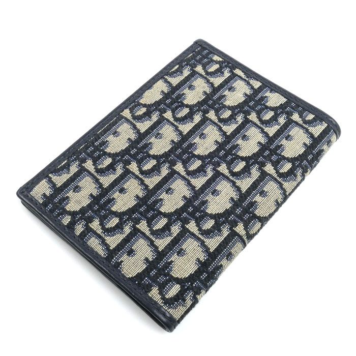 Dior 30 Montaigne Passport Case Beige Navy — view 2