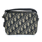 Dior Oblique Jacquard Shoulder Bag Beige Navy