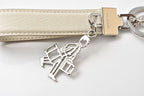 Prada Key Ring Key Holder Bag Charm Porta Motif White — view 5