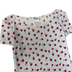 Chanel Cg9 Short Sleeve Top CC Logo Floral Motif 40 Light Blue — view 4