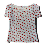 Chanel Cg9 Short Sleeve Top CC Logo Floral Motif 40 Light Blue — view 2