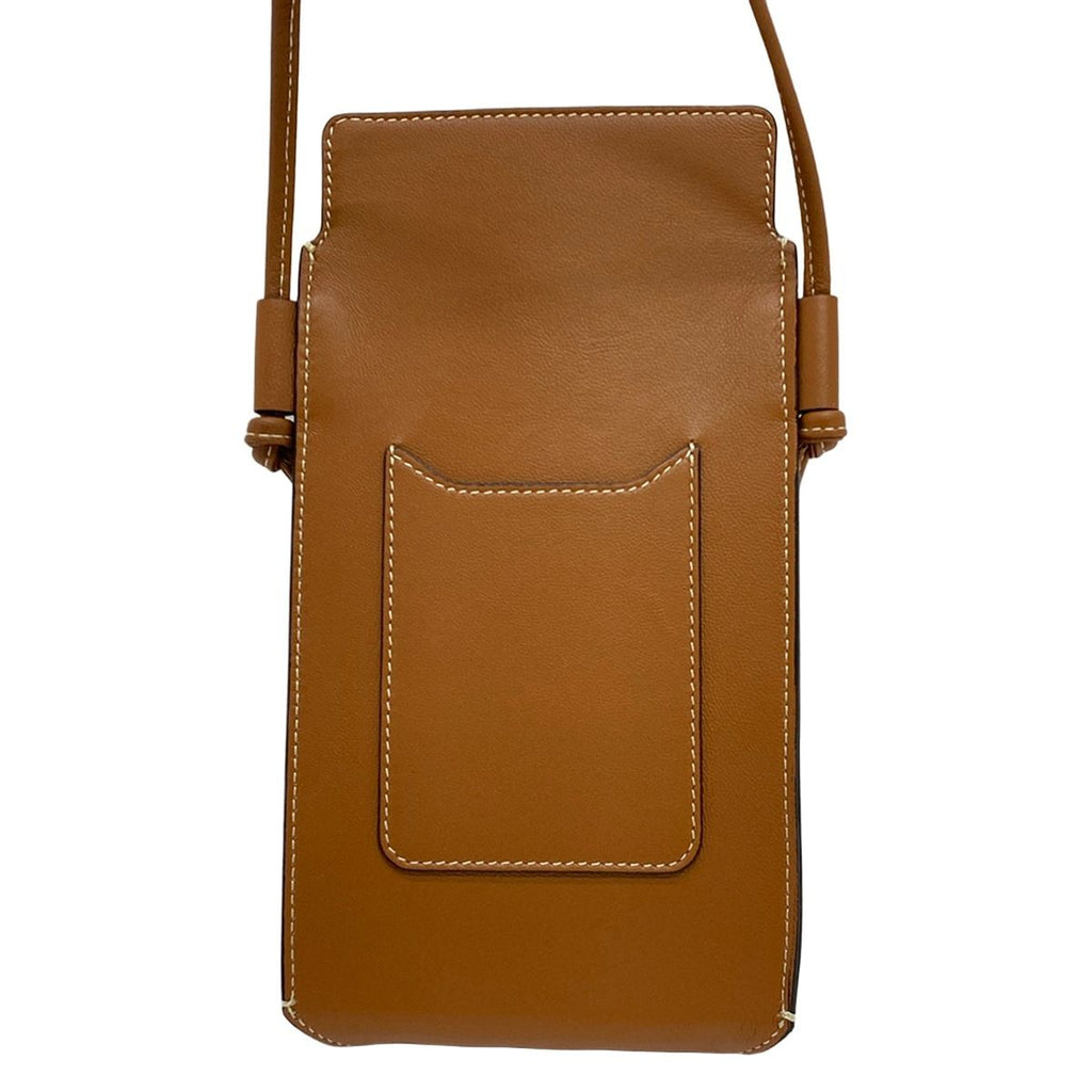 Celine Shoulder Bag Brown Smartphone Pochette Leather — view 3