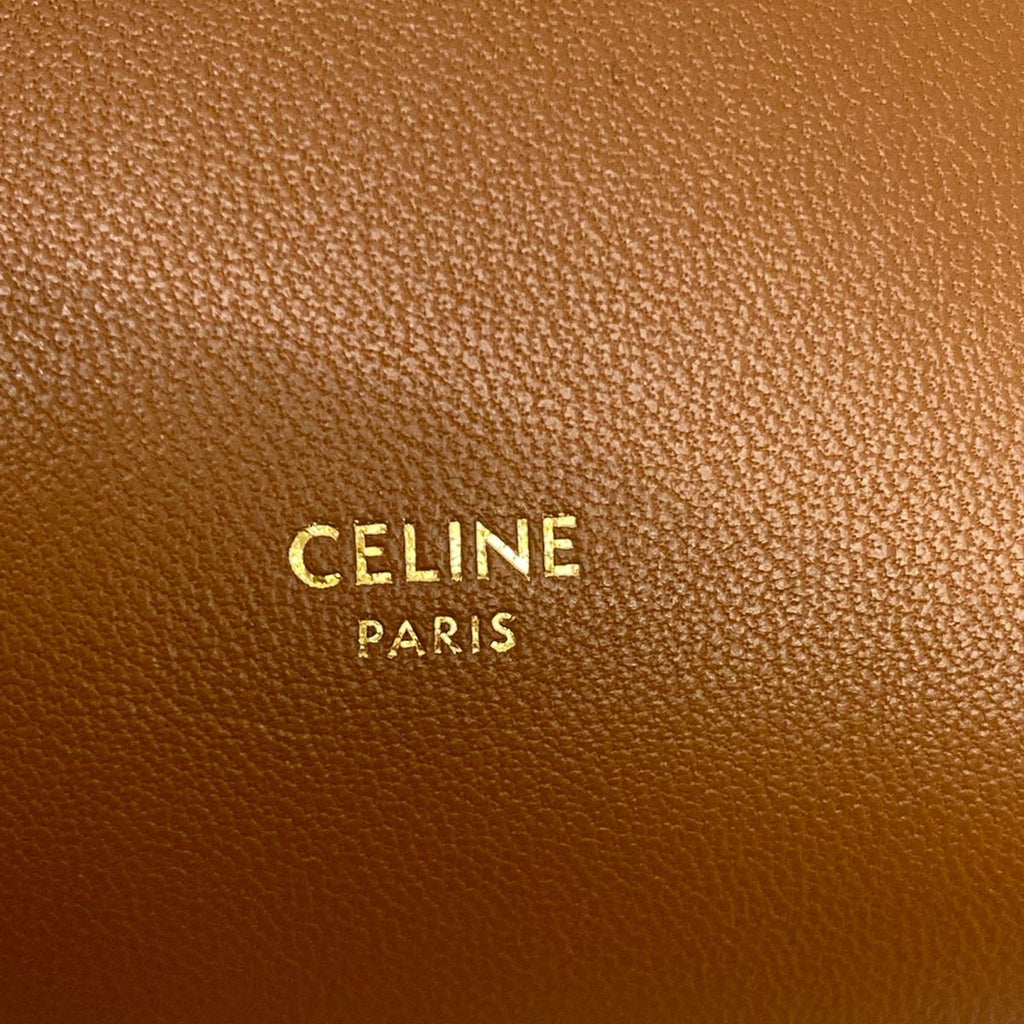 Celine Shoulder Bag Brown Smartphone Pochette Leather — view 8