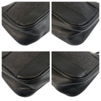 Gucci Sherry Line Black Silver Canvas Handbag Pouch — view 4