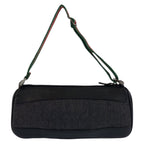 Gucci Sherry Line Black Silver Canvas Handbag Pouch — view 2