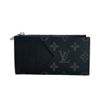 Louis Vuitton Monogram Eclipse Black Silver Coin Case