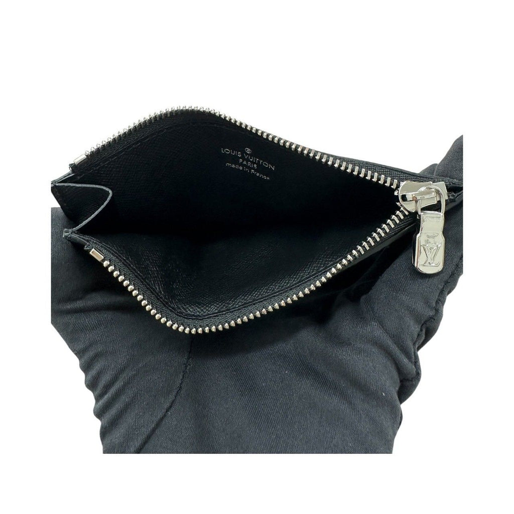 Louis Vuitton Monogram Eclipse Black Silver Coin Case — view 3