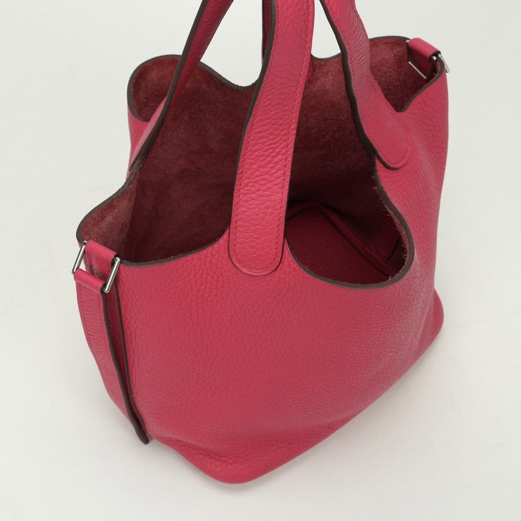 Hermes Picotin Lock PM 18 Tote Taurillon Clemence Rosetyrien Pink Silver — view 6