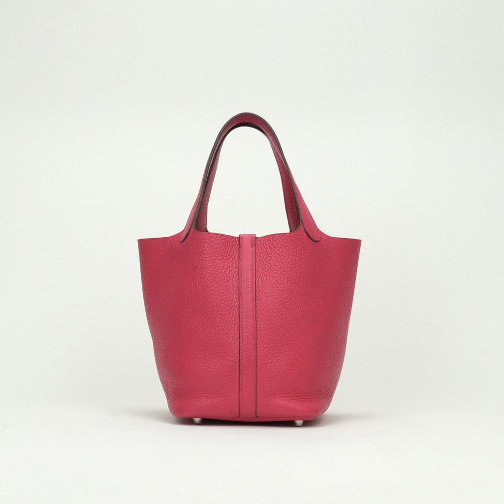 Hermes Picotin Lock PM 18 Tote Taurillon Clemence Rosetyrien Pink Silver — view 3