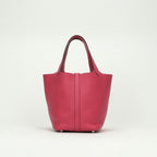 Hermes Picotin Lock PM 18 Tote Taurillon Clemence Rosetyrien Pink Silver — view 3