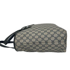 Gucci GG Supreme Logo Leather Tote Boston Bag Business Navy — view 5