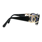 Chanel Sunglasses CC Logo Black Gold Eyewear — view 5
