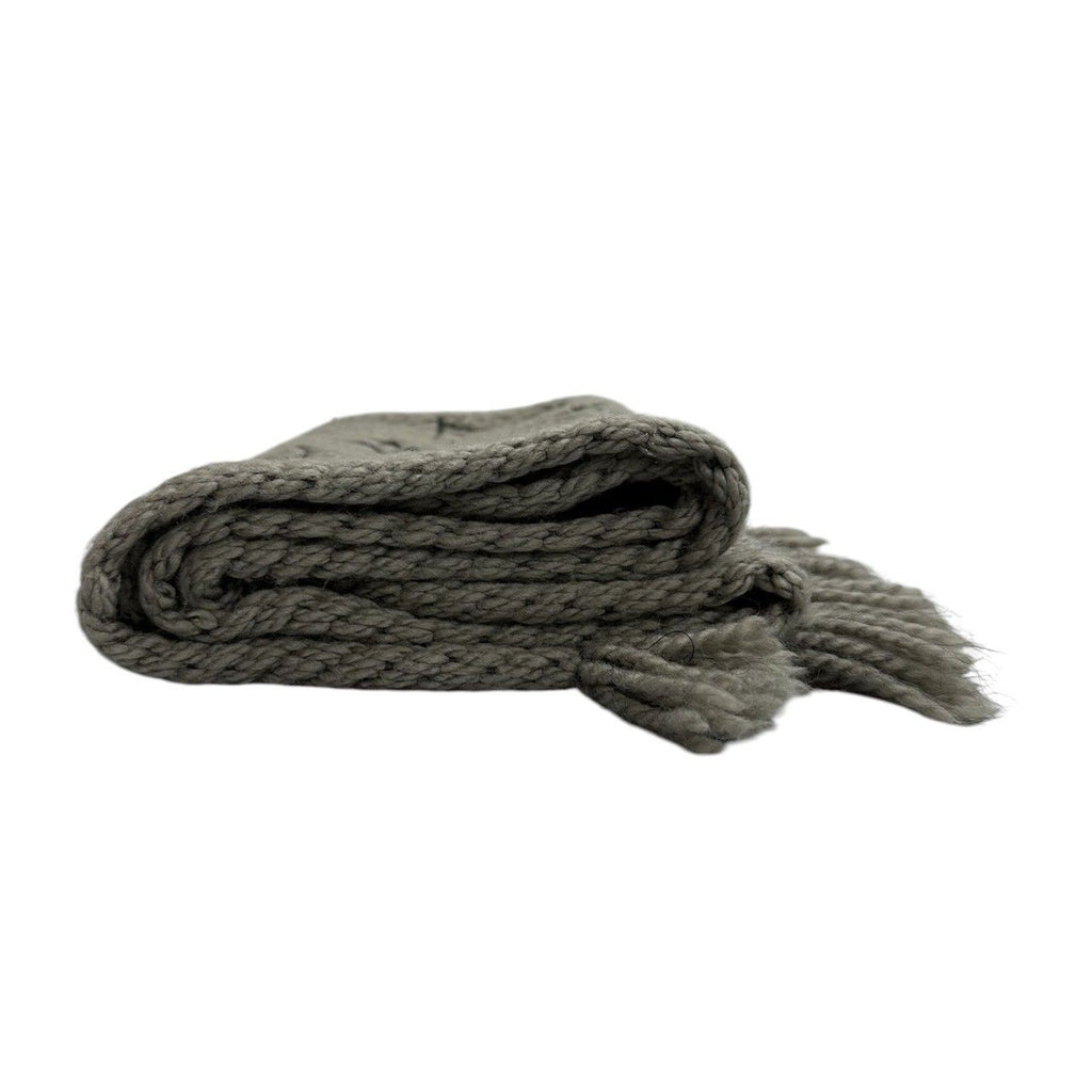 Louis Vuitton Monogram Echarpe Logo Mania Dark Gray Wool Silk Scarf — view 4