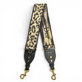 Dior Canvas Leather Logo Leopard Print Shoulder Strap Beige Brown Black