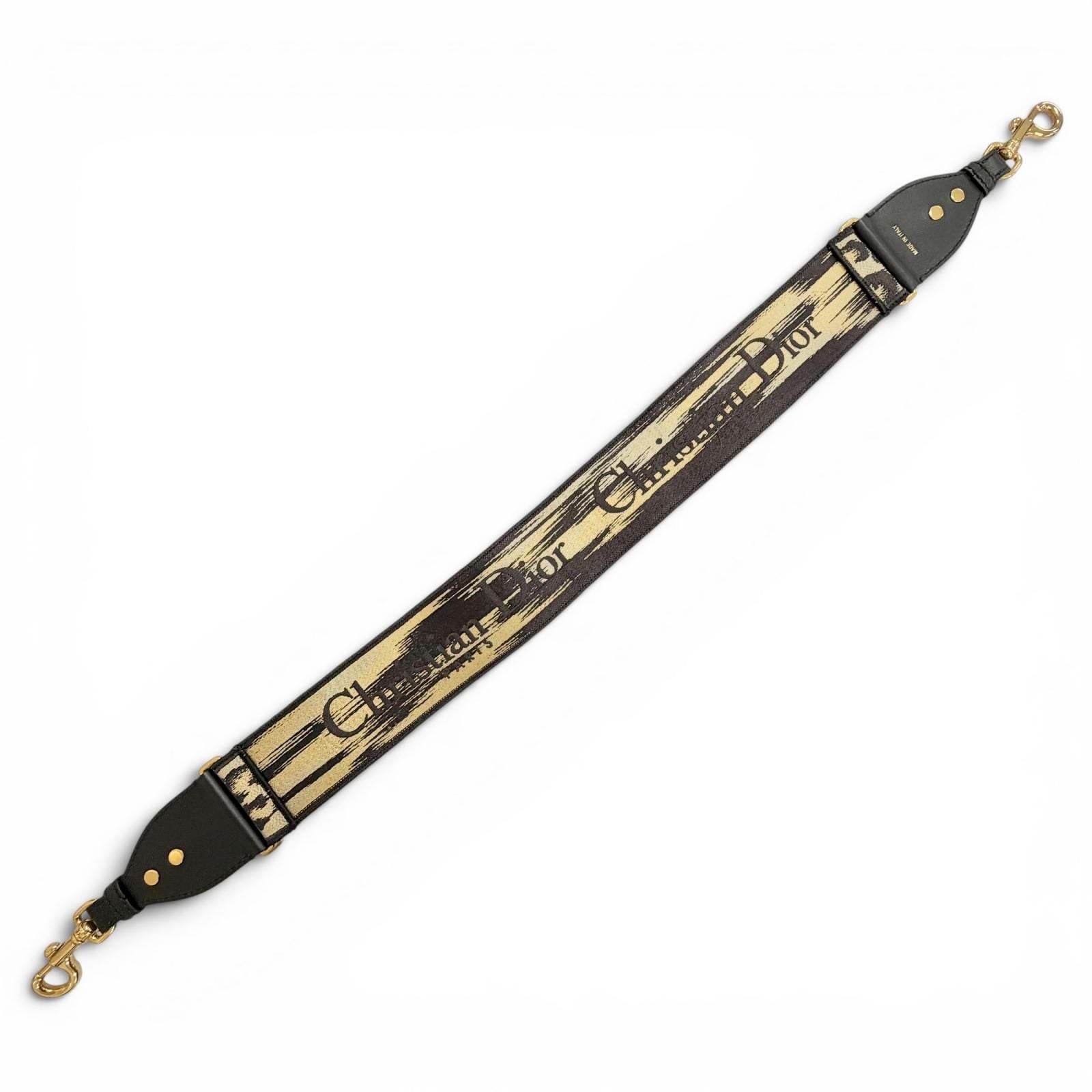 Dior Canvas Leather Logo Leopard Print Shoulder Strap Beige Brown Black — view 4