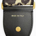 Dior Canvas Leather Logo Leopard Print Shoulder Strap Beige Brown Black — view 8