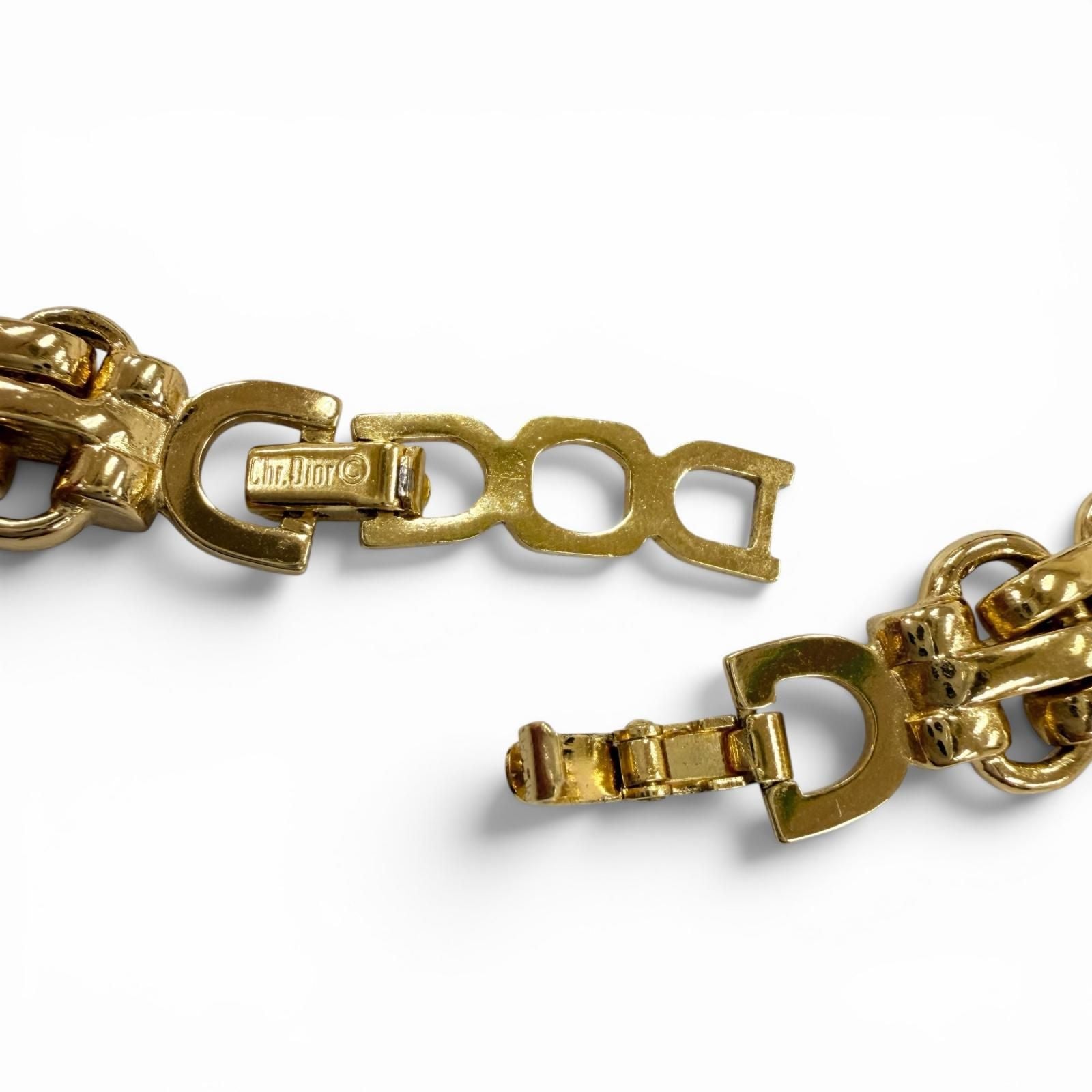 Dior Vintage Chain Necklace Choker Gold — view 5