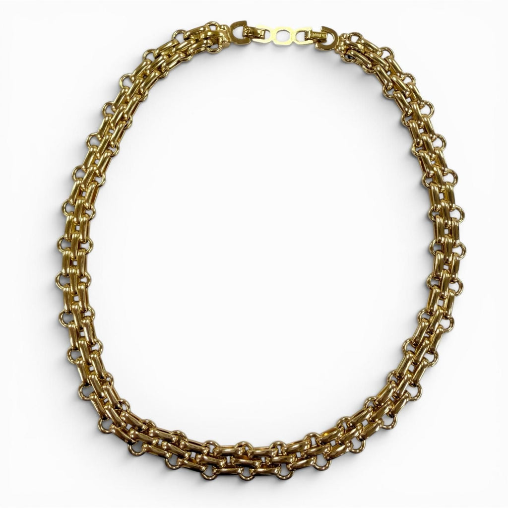 Dior Vintage Chain Necklace Choker Gold
