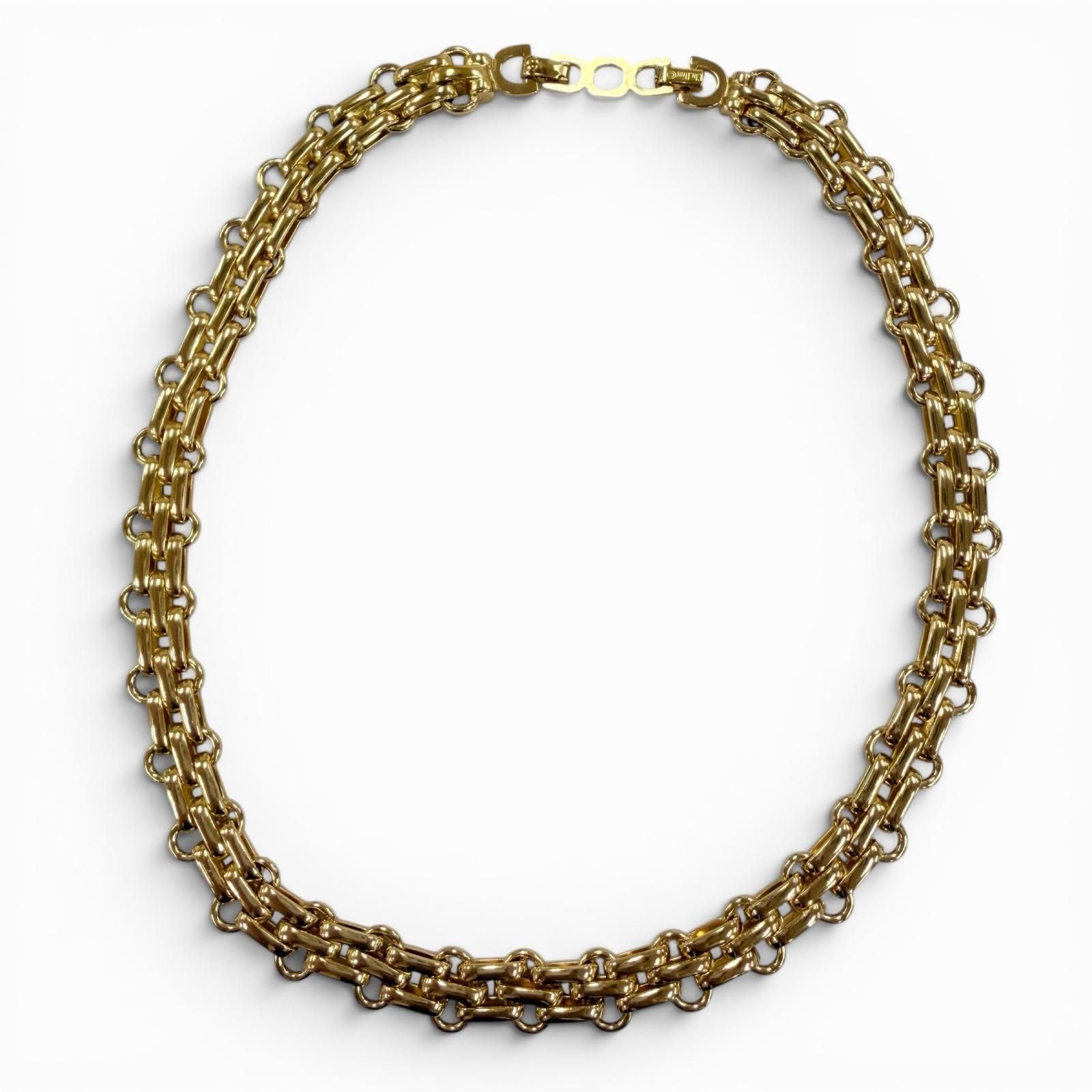 Dior Vintage Chain Necklace Choker Gold