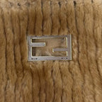 Fendi Cashmere Stefano Pilati FF Logo Buckle Mink Pocket Hooded Scarf Hoodie — view 6