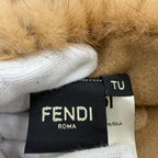 Fendi Cashmere Stefano Pilati FF Logo Buckle Mink Pocket Hooded Scarf Hoodie — view 7