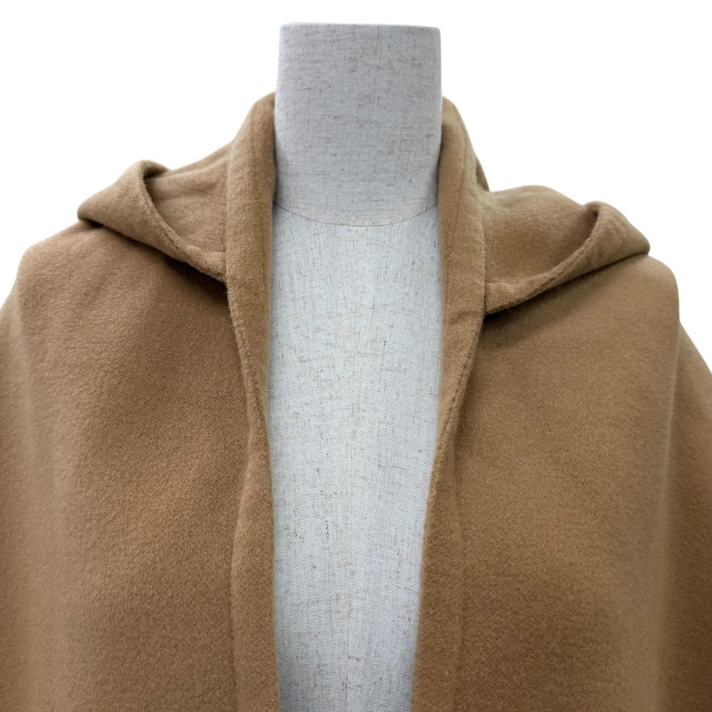 Fendi Cashmere Stefano Pilati FF Logo Buckle Mink Pocket Hooded Scarf Hoodie — view 2