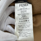Fendi Cashmere Stefano Pilati FF Logo Buckle Mink Pocket Hooded Scarf Hoodie — view 8