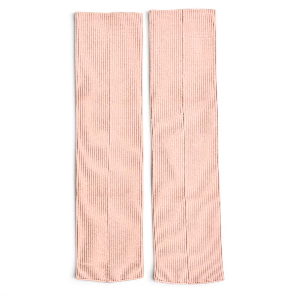 Chanel 24c Gator Cruise Collection CC Logo Rib Knit Leg Warmers Pink Sweater — view 2