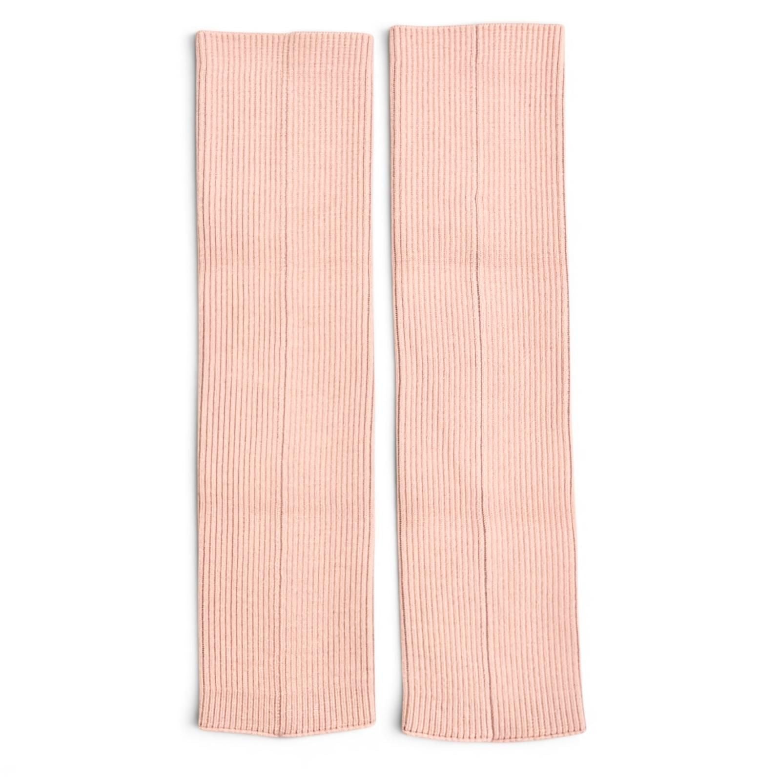 Chanel 24c Gator Cruise Collection CC Logo Rib Knit Leg Warmers Pink Sweater — view 2
