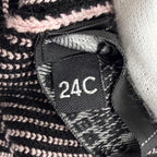Chanel 24c Gator Cruise Collection CC Logo Rib Knit Leg Warmers Pink Sweater — view 7