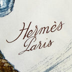 Hermes About Vintage a Propos de Bottes Boots Silk 100% Logo Button Short — view 8