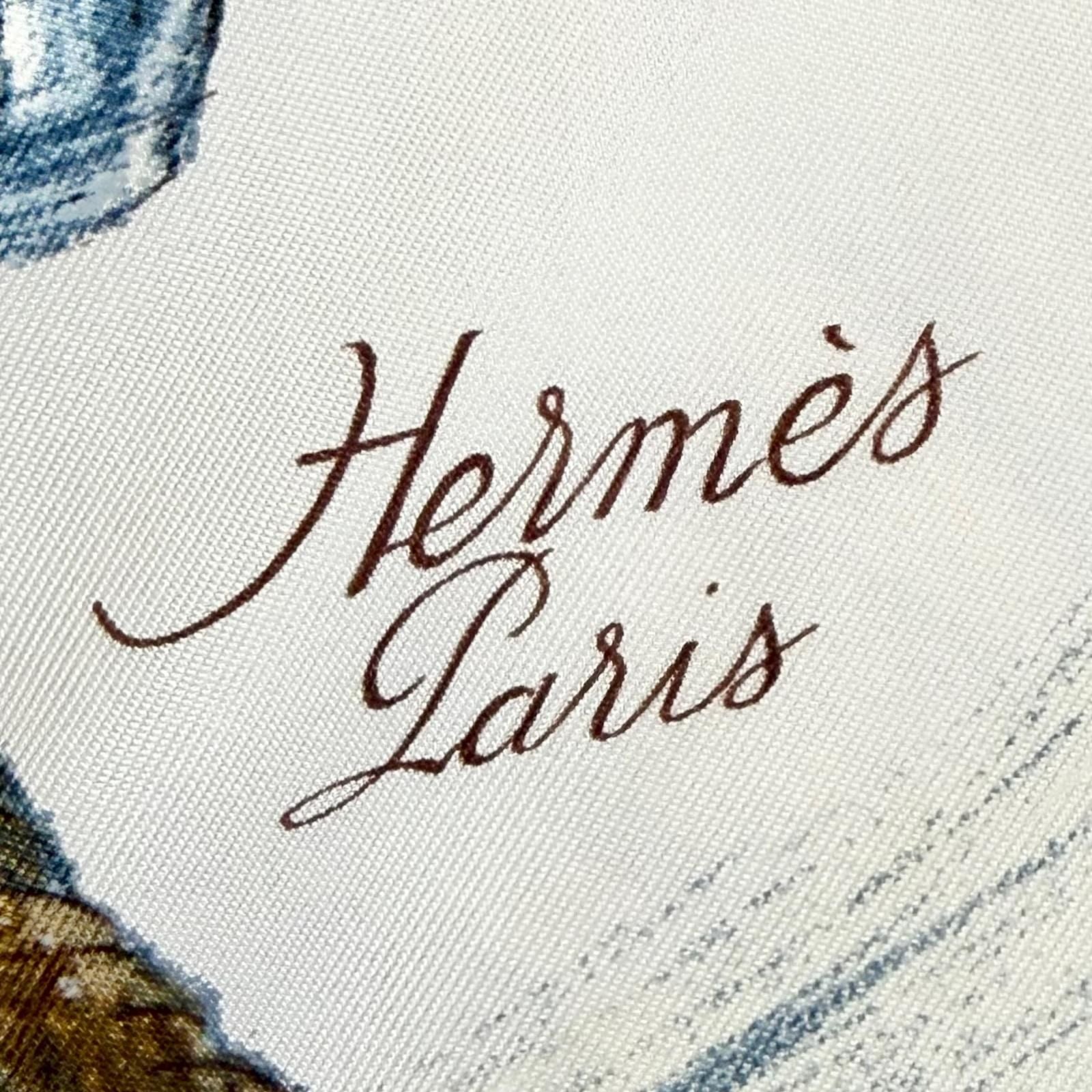 Hermes About Vintage a Propos de Bottes Boots Silk 100% Logo Button Short — view 8