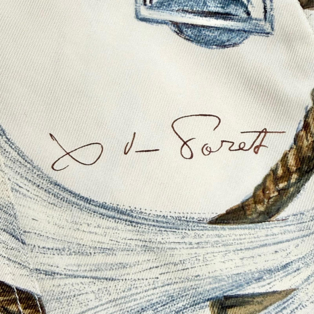 Hermes About Vintage a Propos de Bottes Boots Silk 100% Logo Button Short — view 7