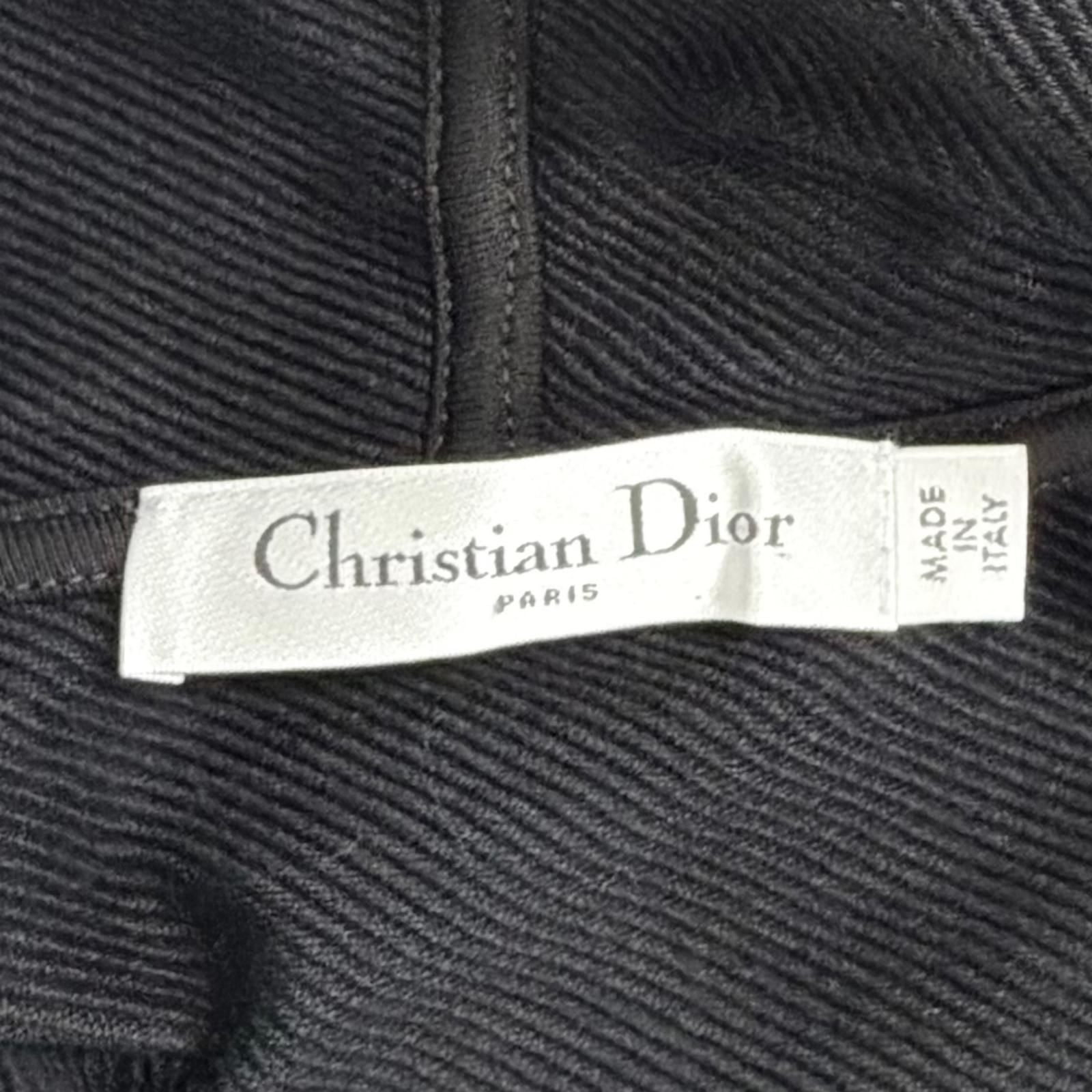 Dior Cotton 100% Flower Logo Embroidery Hoodie Black XS — view 7