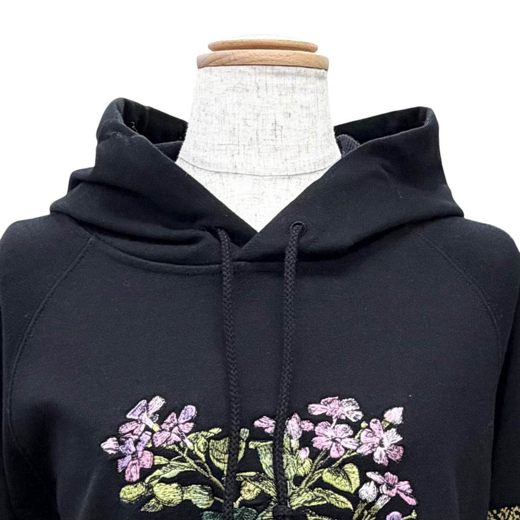 Dior Cotton 100% Flower Logo Embroidery Hoodie Black XS — view 2