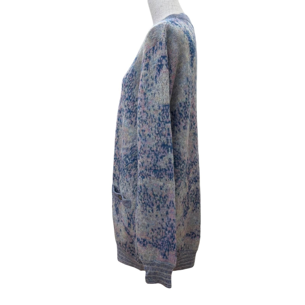 Chanel Mohair Coco Button Long Sleeve Knit Cardigan Multicolor 42 — view 3