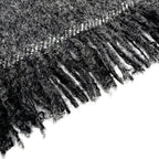 Chanel Wool Cashmere Blend CC Logo Scarf Shawl with Fringe Gray — view 5
