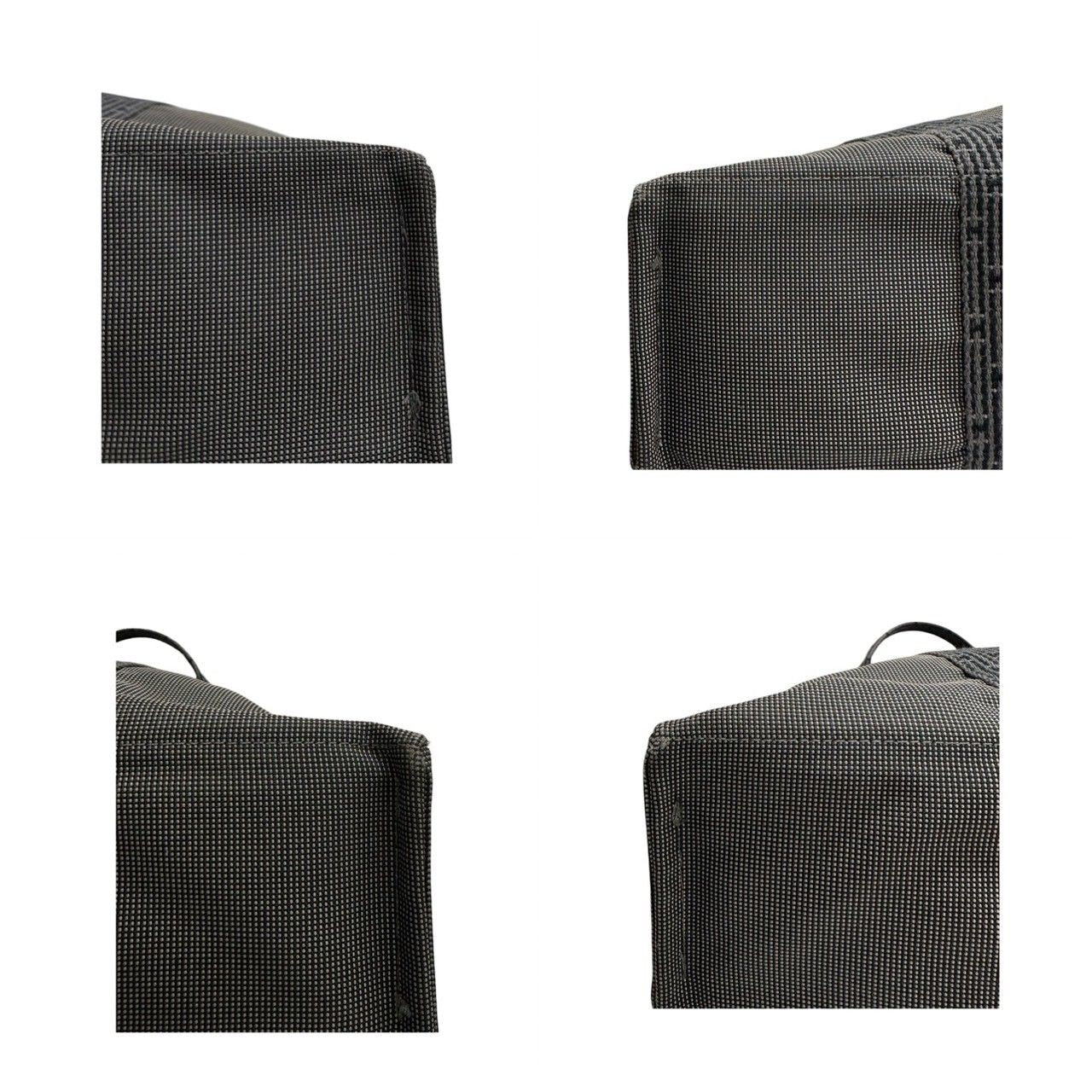 Hermes Her Line Gray Dark Canvas Handbag — view 8