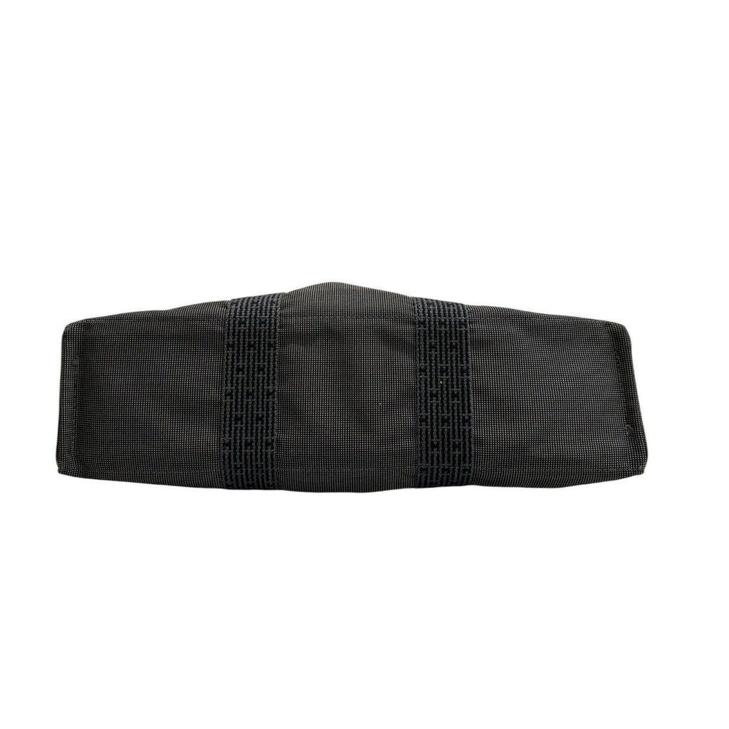 Hermes Her Line Gray Dark Canvas Handbag — view 7